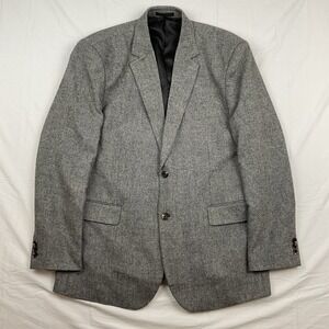 John Blair Gray Wool Blend Blazer 42 Long Sport Coat‎ Classic Menswear